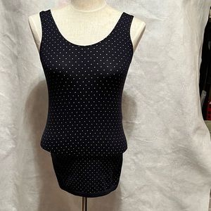 Blue and White Polka Dot Tank top